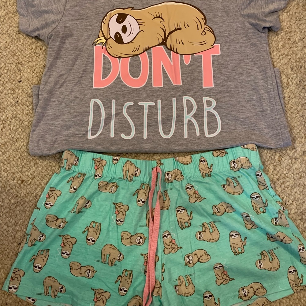 Sloth pj set